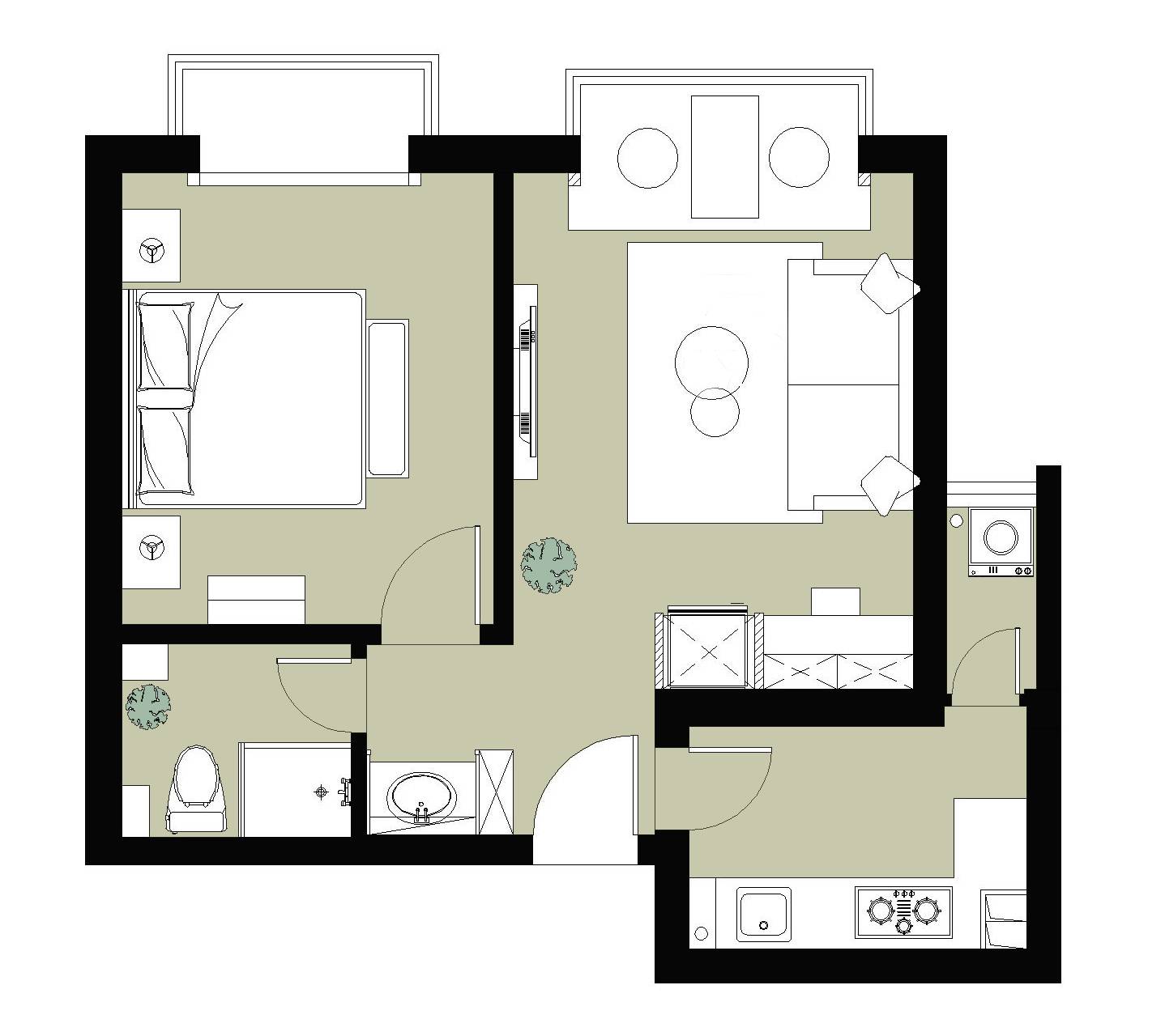 成都宽窄巷子旁简约民宿设计-24