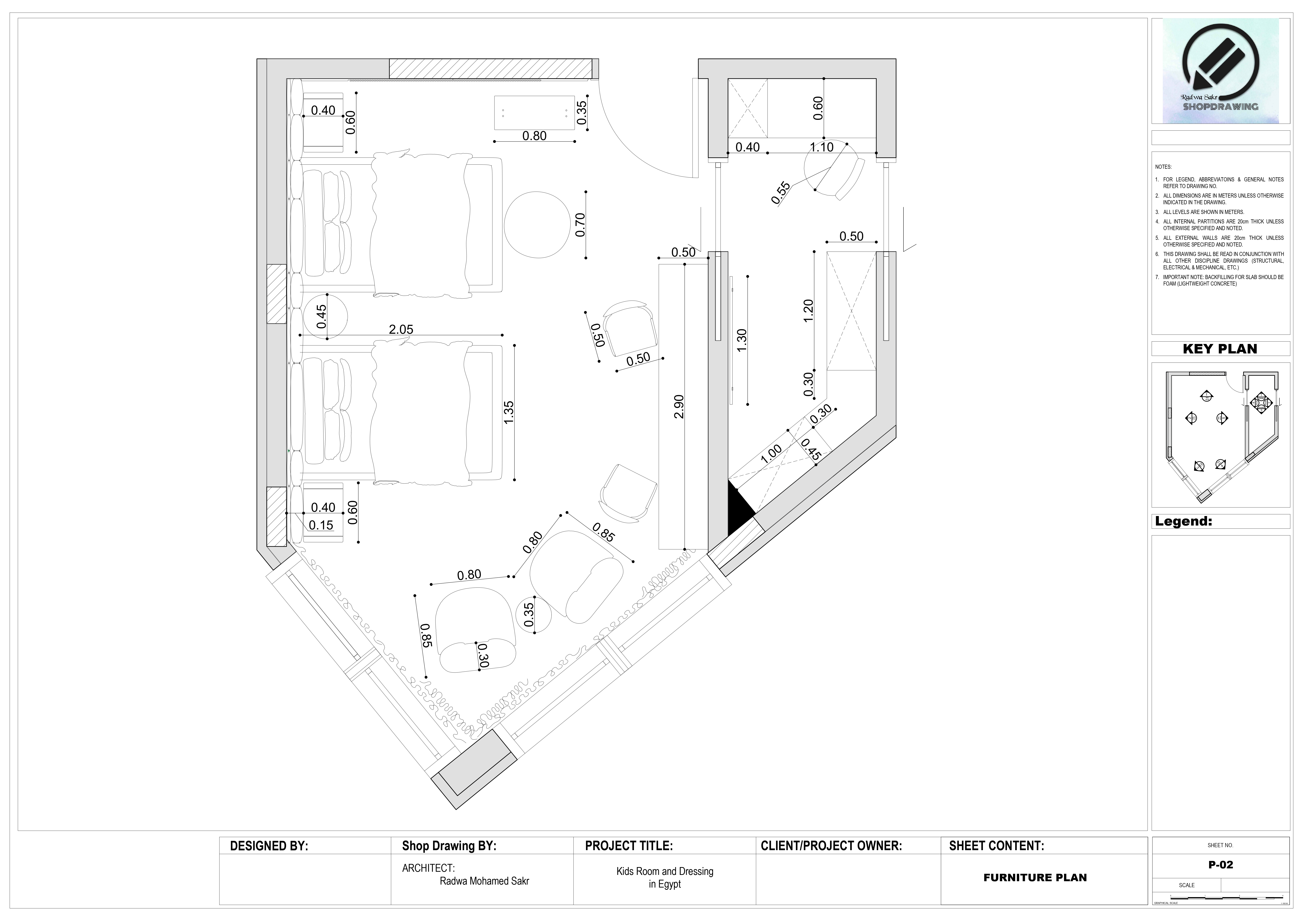 Shop Drawing For kids Room-2