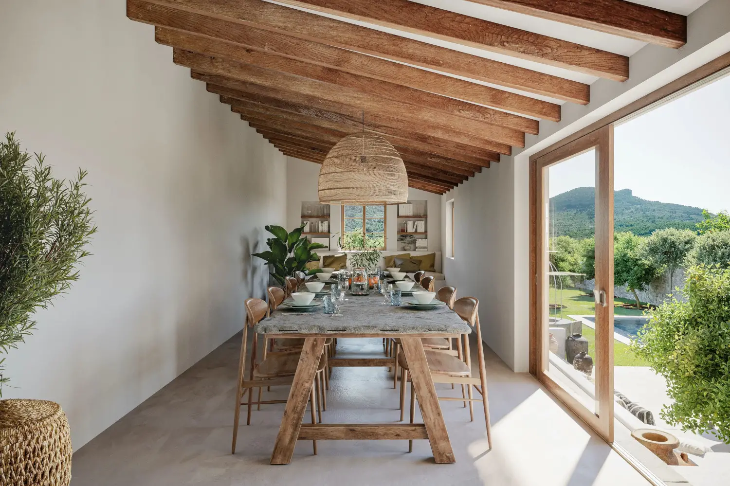 现代风格翻新西班牙马洛卡泳池别墅-1