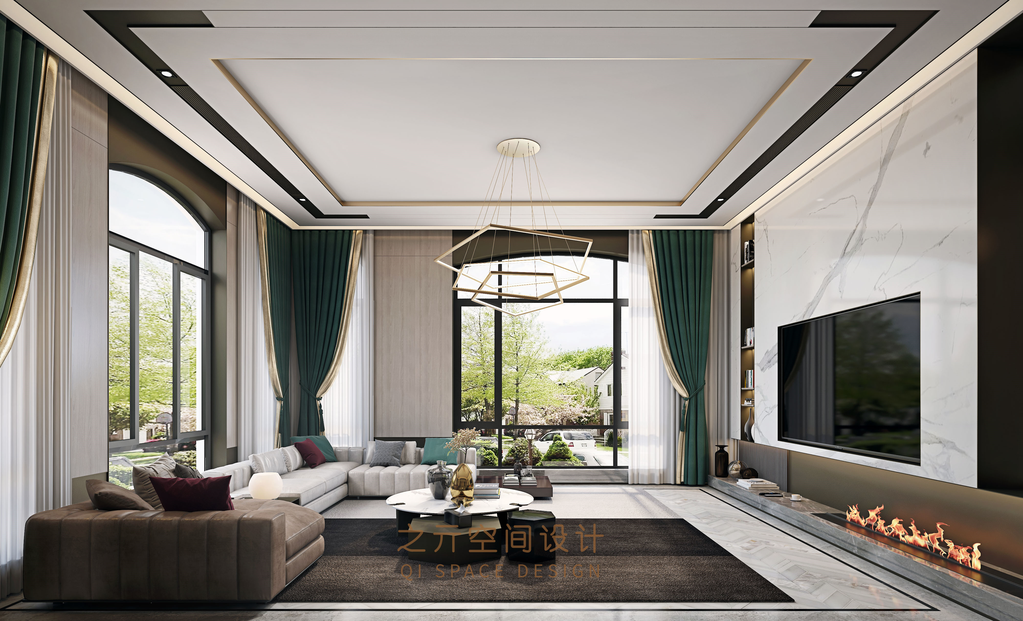 亓作 | 艺术质感 都市人的最爱 600㎡现代风格墅居                     -0