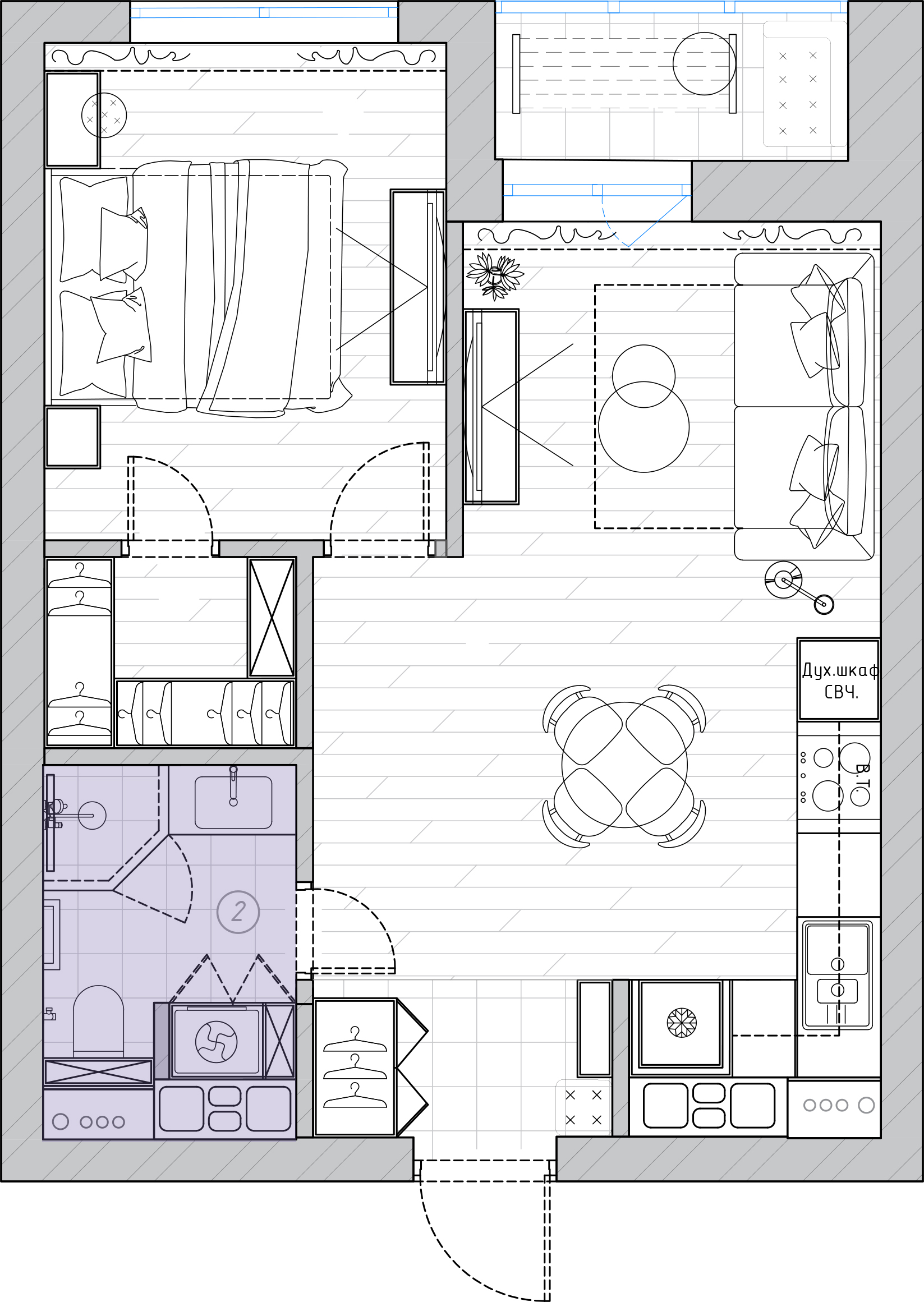 ЖК "МинскМир" 小区 4 平方米卫生间设计项目丨白俄罗斯明斯克丨LILO STUDIO-3