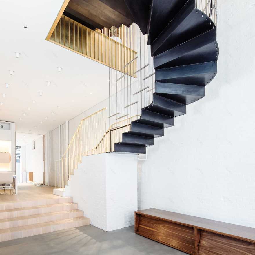 Dash Marshall merges two Tribeca lofts with sculptural staircase-0