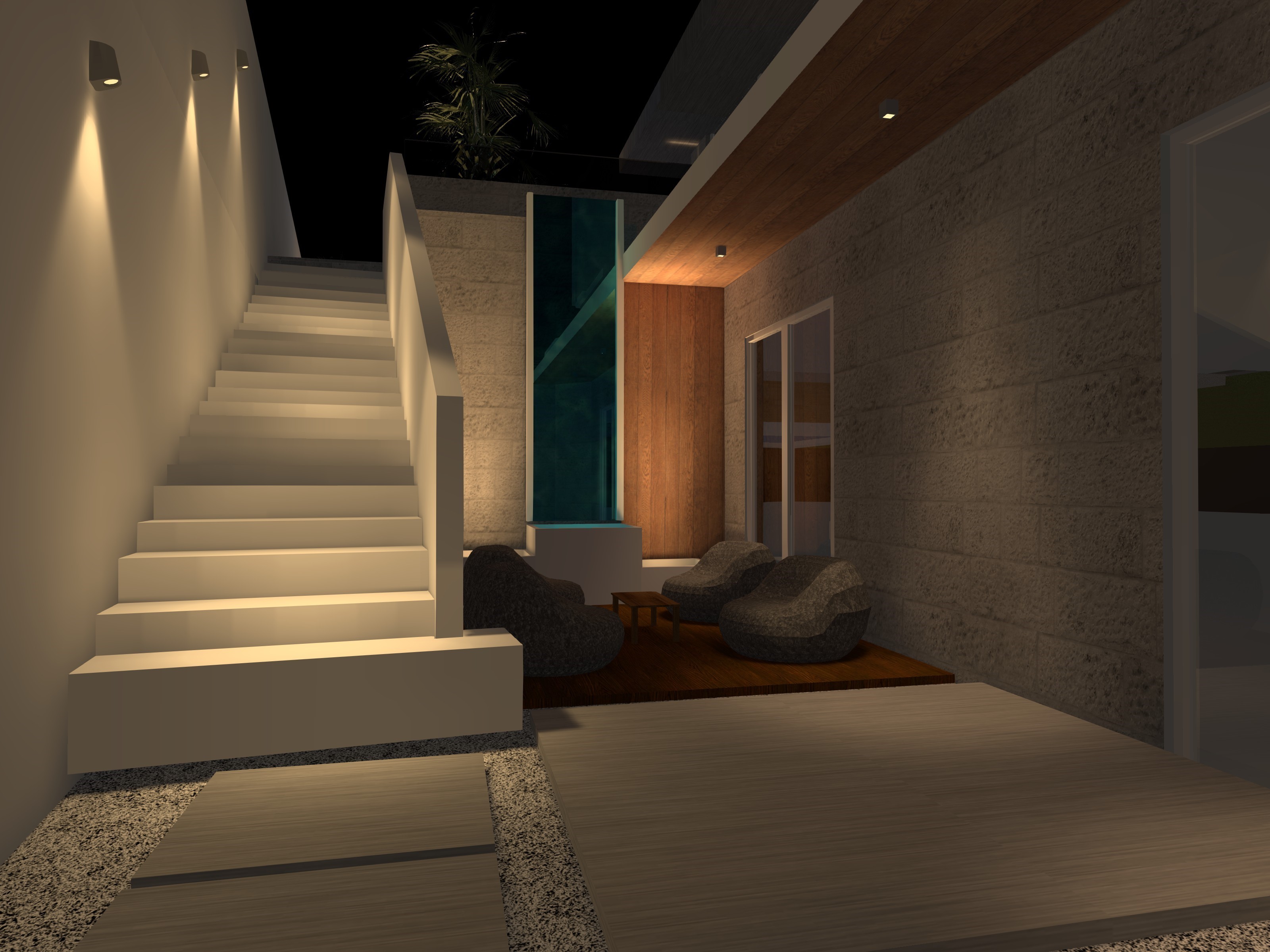 Private Villa Facade & Landscape Lighting design-4