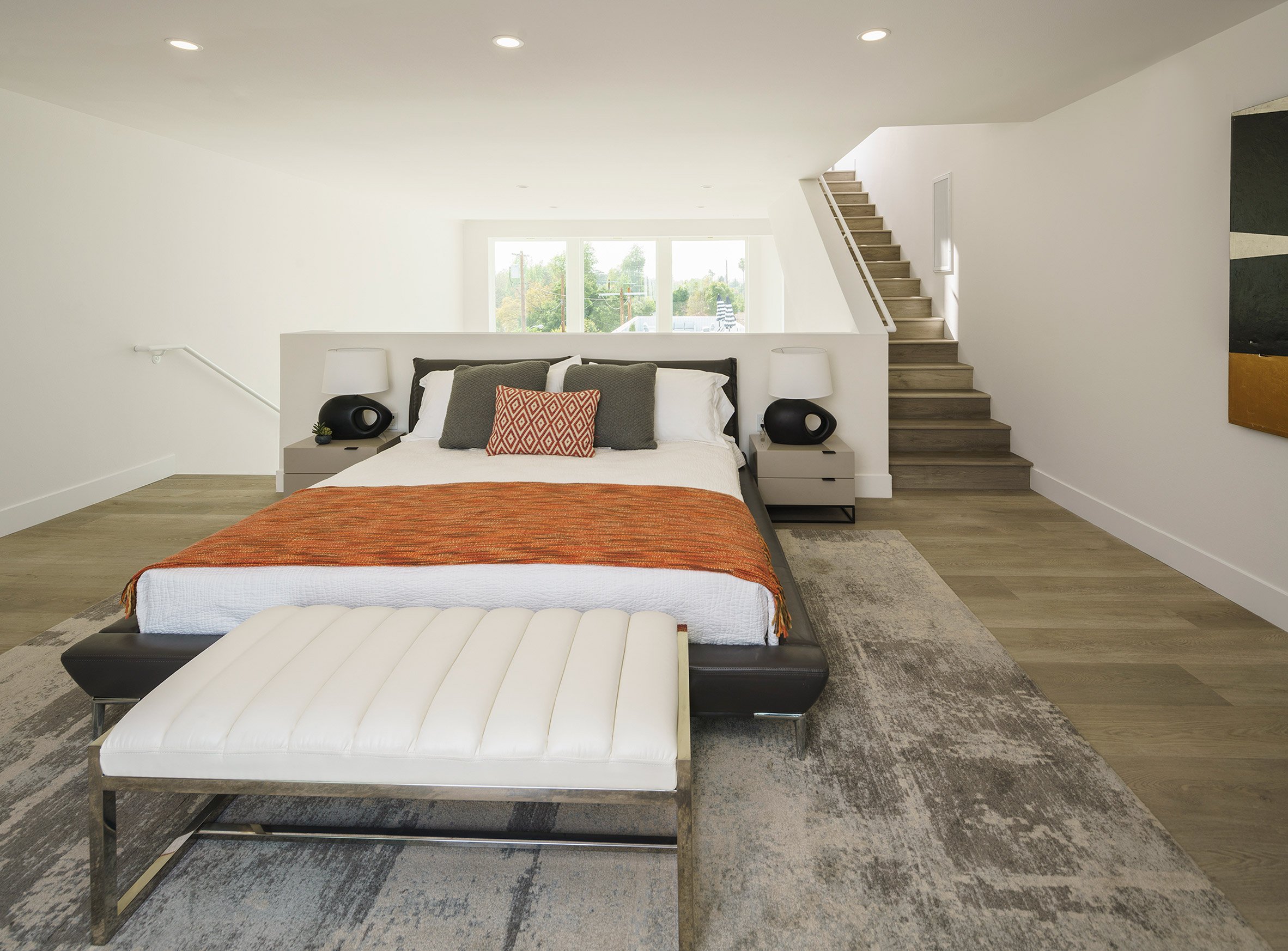 洛杉矶白色曲线公寓楼-30