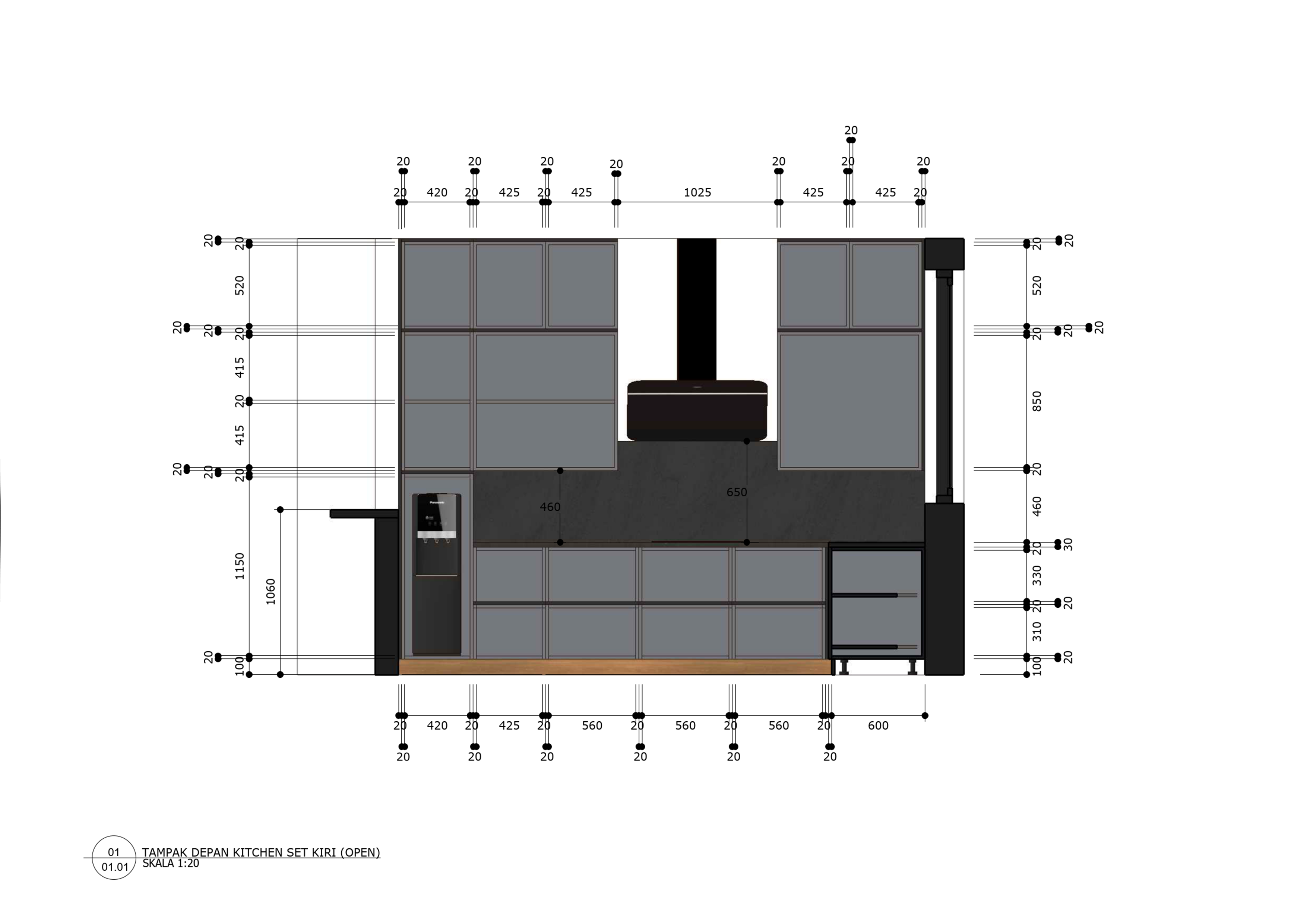 gambar kerja kitchen set pondok labu-8