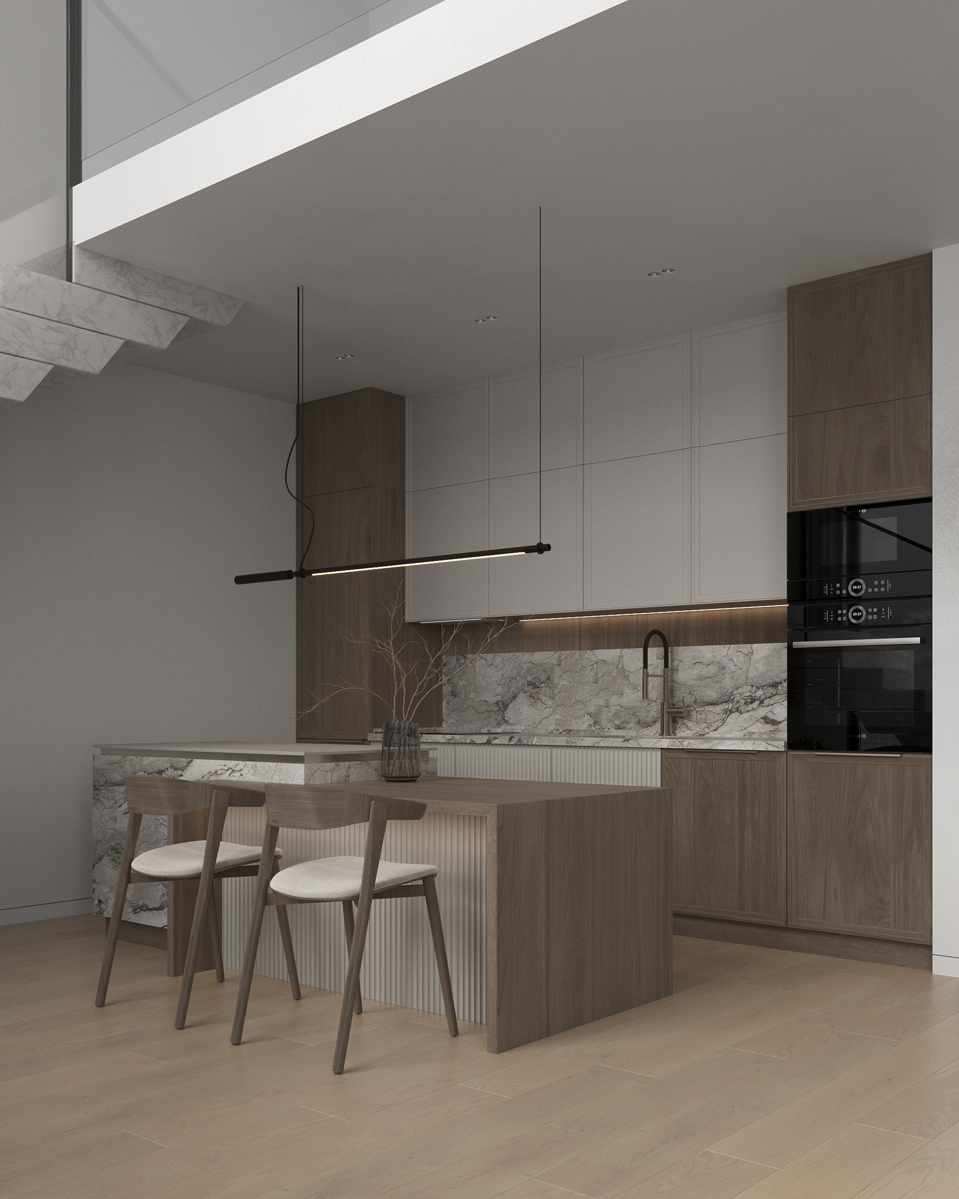 厨房客厅可视化设计丨美国丨Inesa Orlenko-13