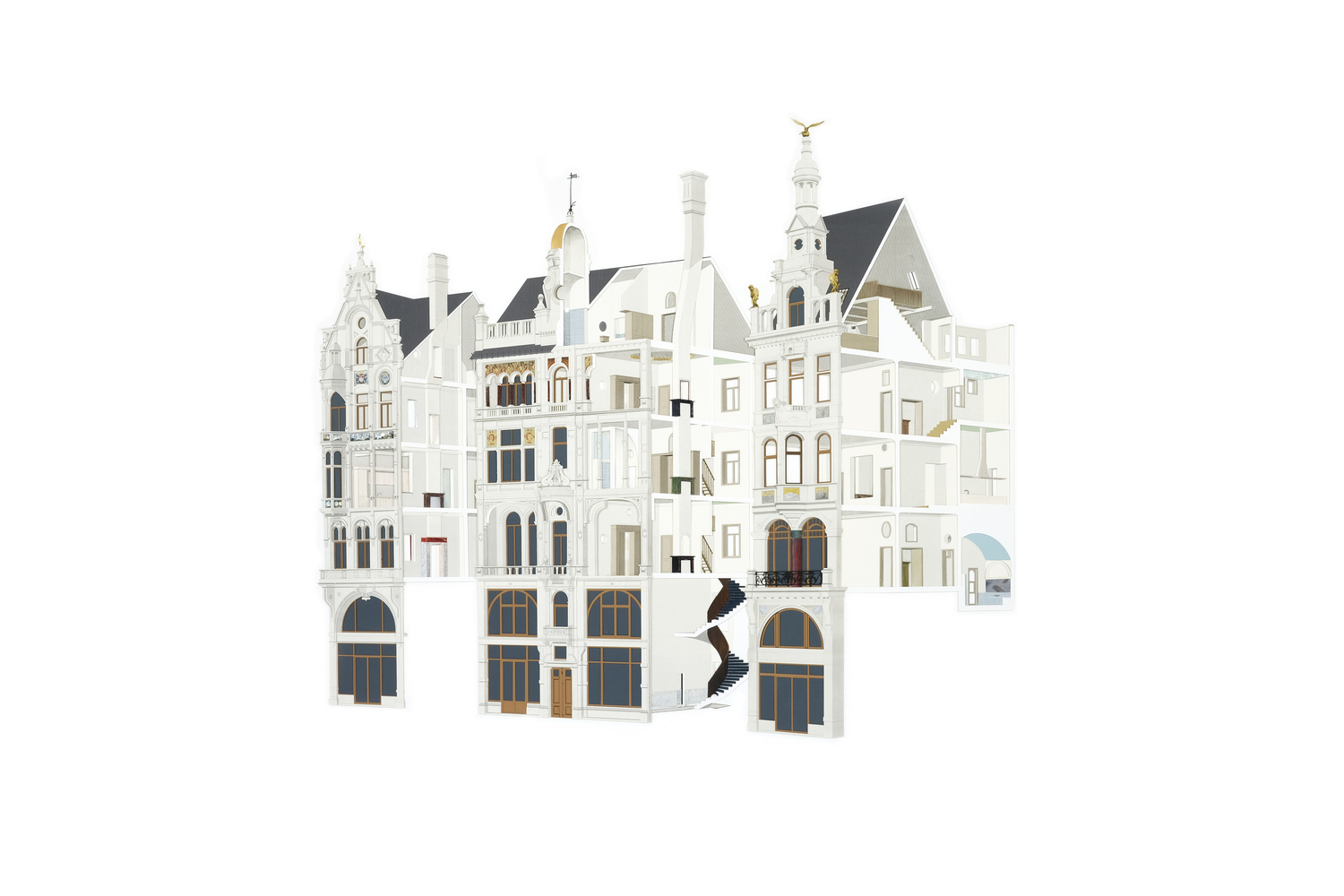 比利时复古建筑翻新,演绎空间共鸣-15