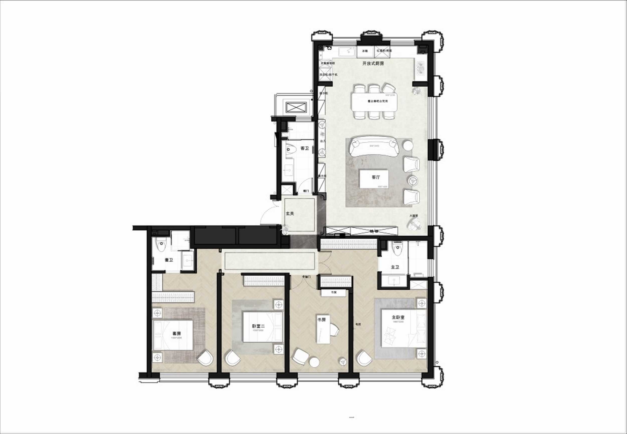 望府公馆意式样板间丨莫兆铭建筑设计-35