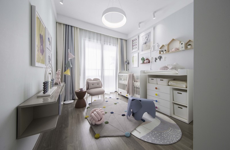 爱特路中南集系样板房 | 温馨新生儿家庭空间设计-4