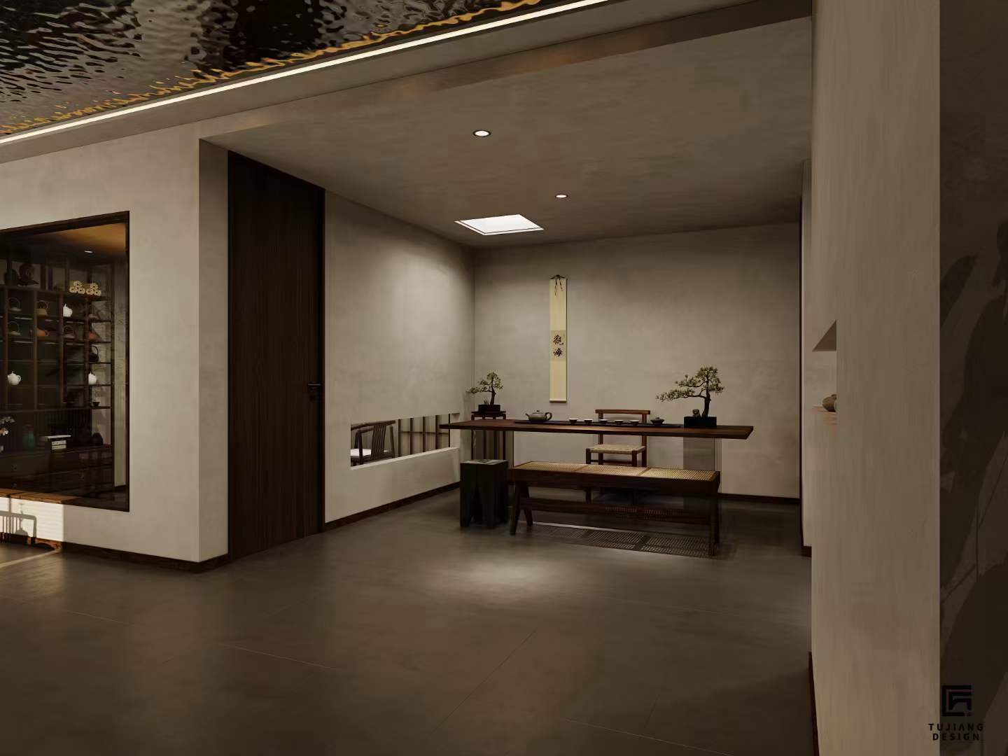 工装茶室茶元素的中式风-5