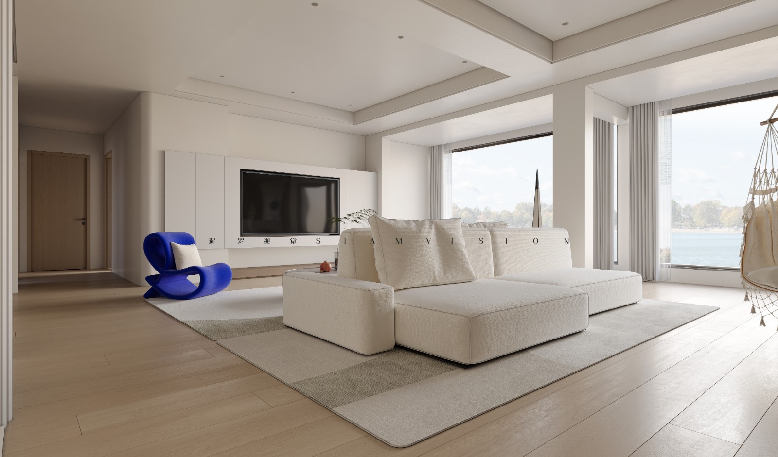 克莱因蓝与奶油色的碰撞-2