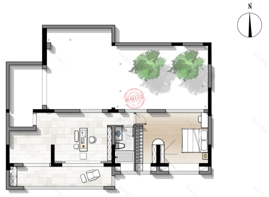 260㎡杭州家装丨经典黑白灰,装修中的简约法则-14