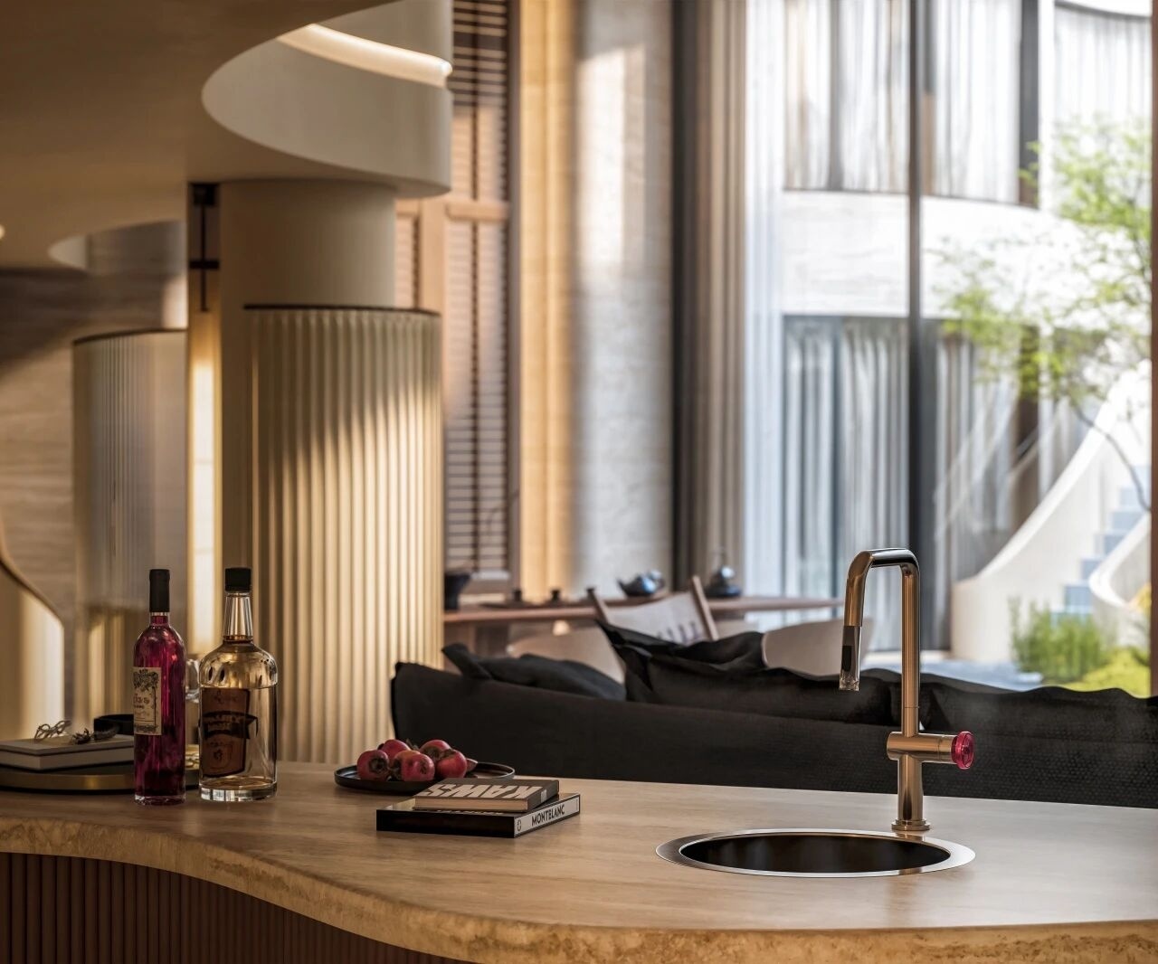 重庆紫檀庄园1300m²曲境别墅丨中国重庆丨美及空间设计-16