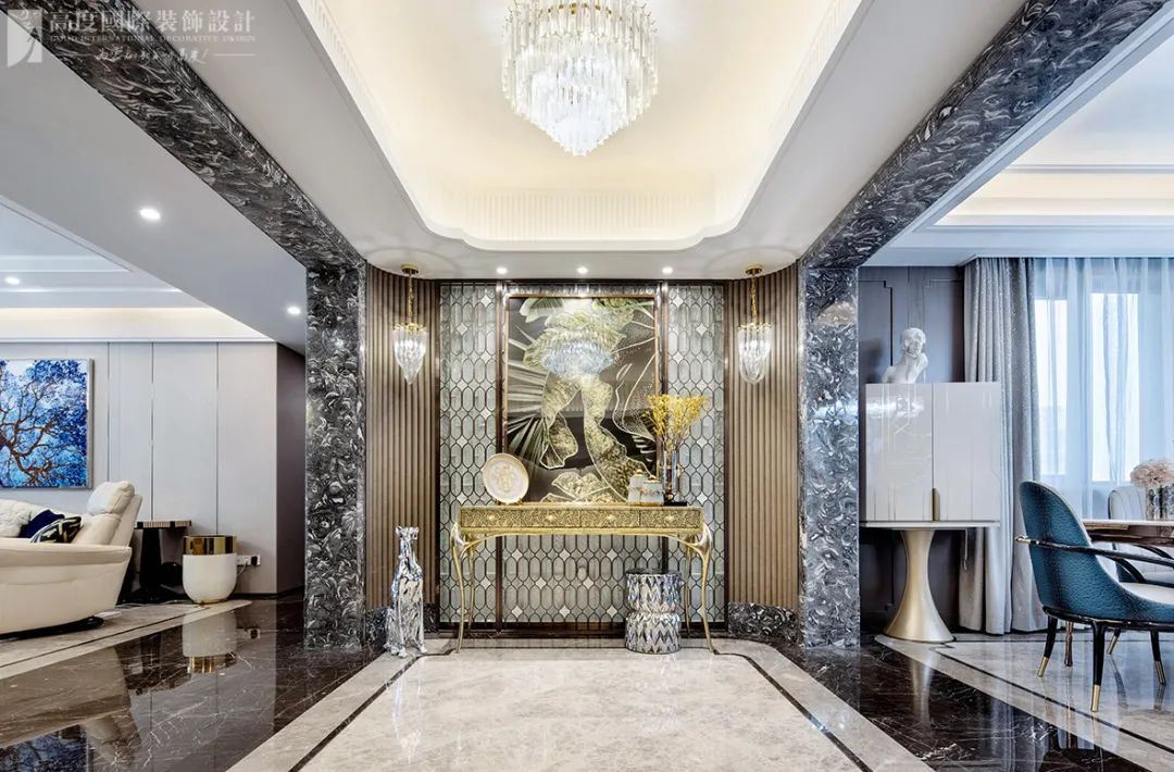 意式新奢华蓝白空间丨高度国际装饰设计集团武汉公司-0