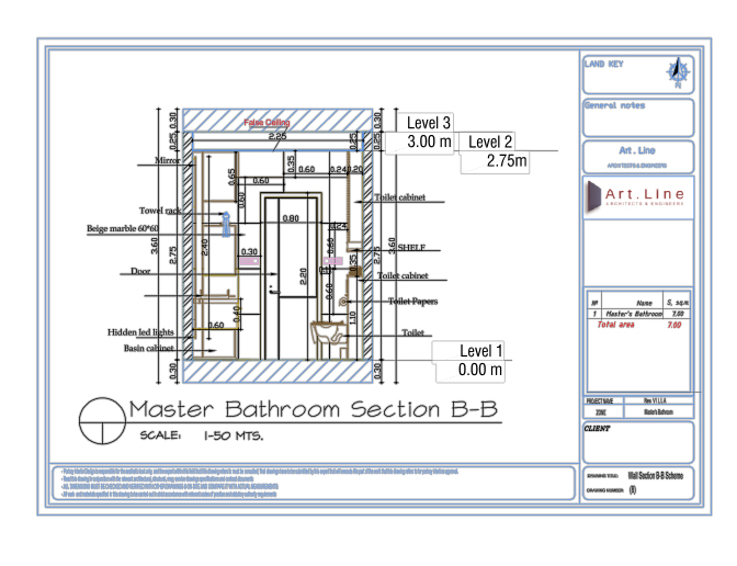 Master Bathroom Interior Design & Shop Drawing-8