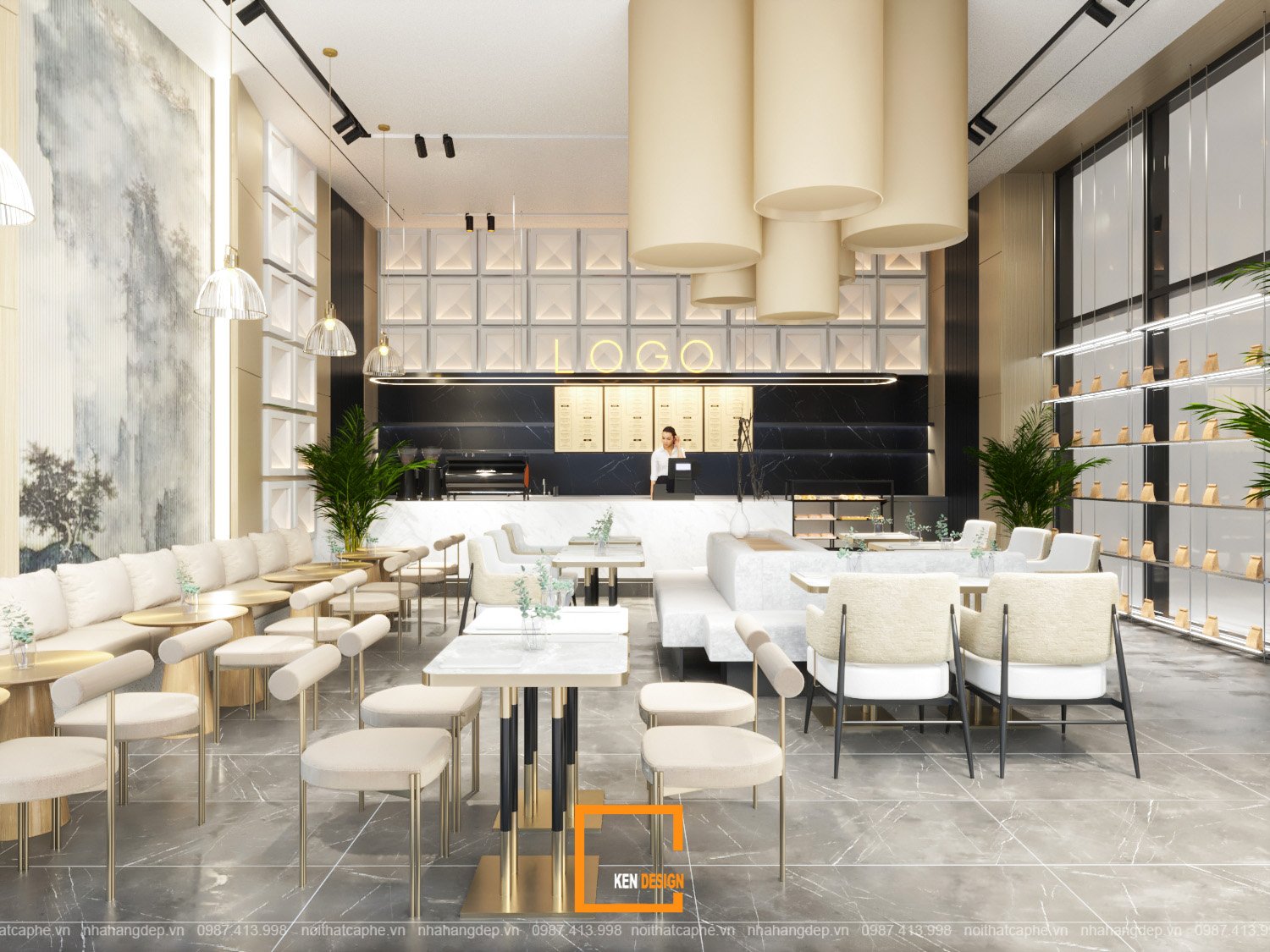 Dự án thiết kế sảnh Café Tây Đô – Phạm Văn Bạch-7