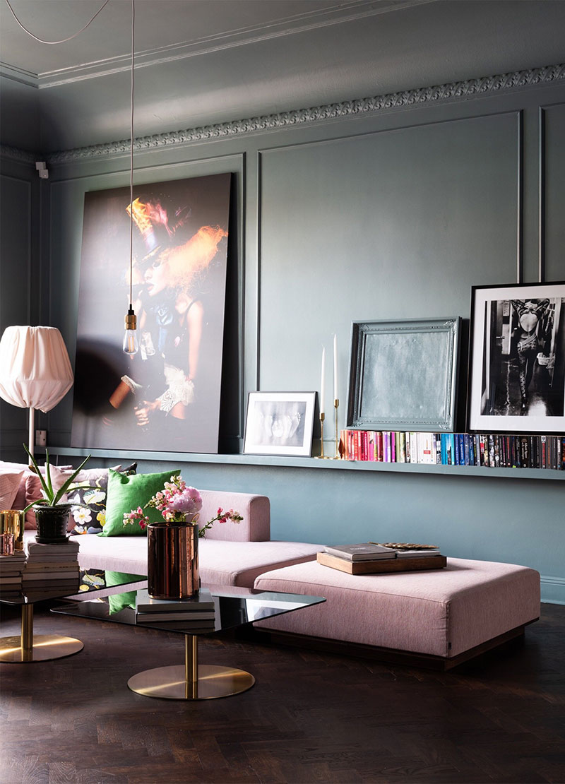 带有缤纷时尚细节的暗色调公寓-0