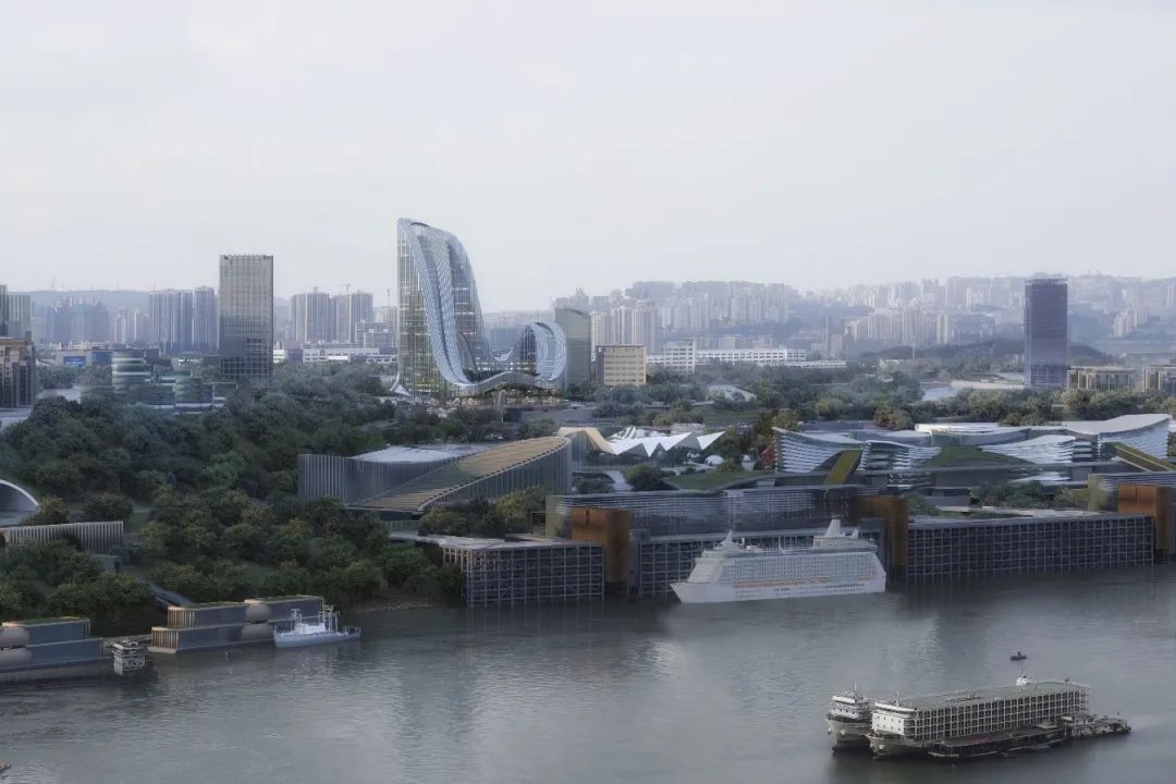 《写意江山》·重庆寸滩邮轮母港站TOD概念性建筑设计方案丨中国重庆丨林同棪国际与荷兰NEXT建筑事务所联合体-18