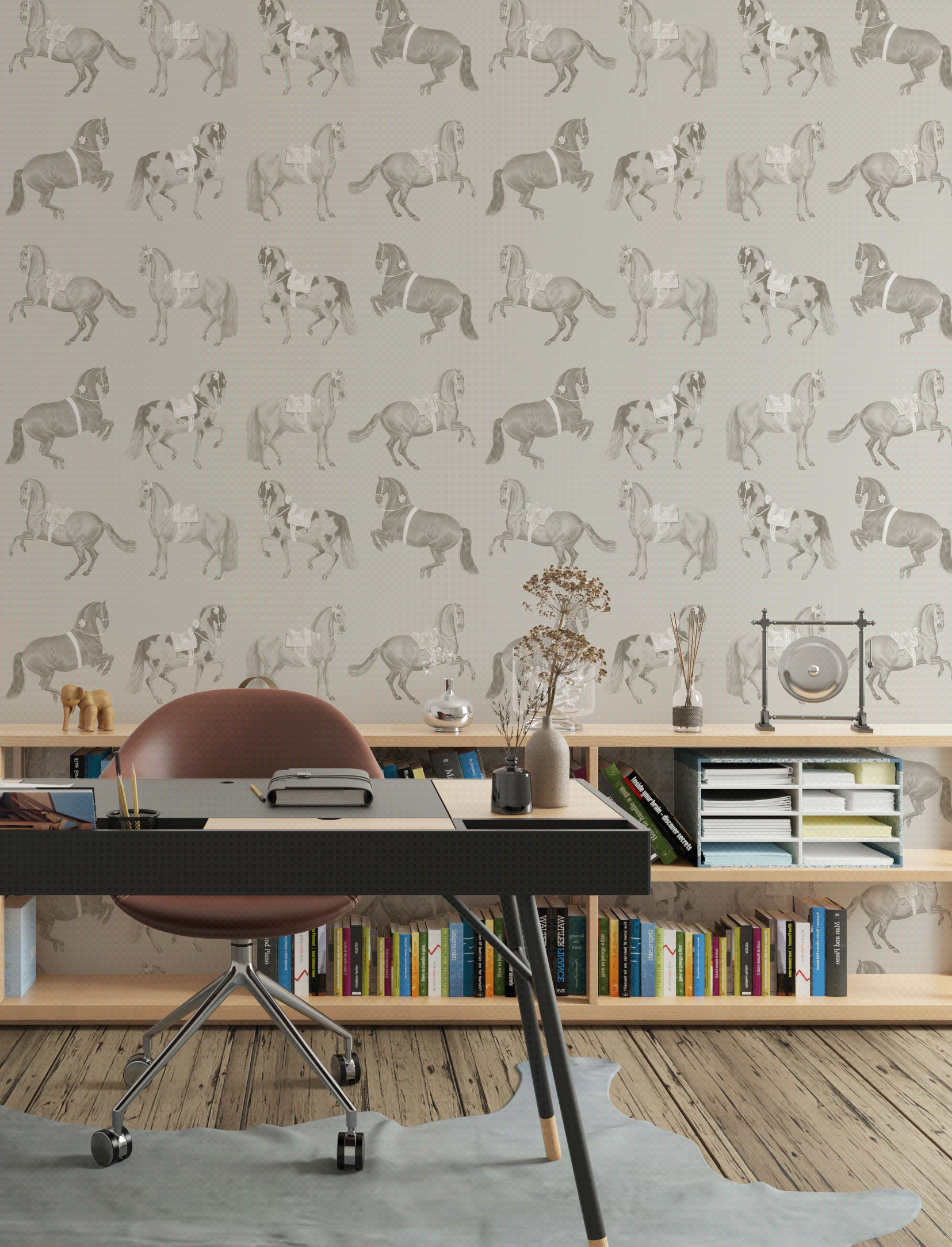 Lusitano. Hand drawn wallpaper design-6