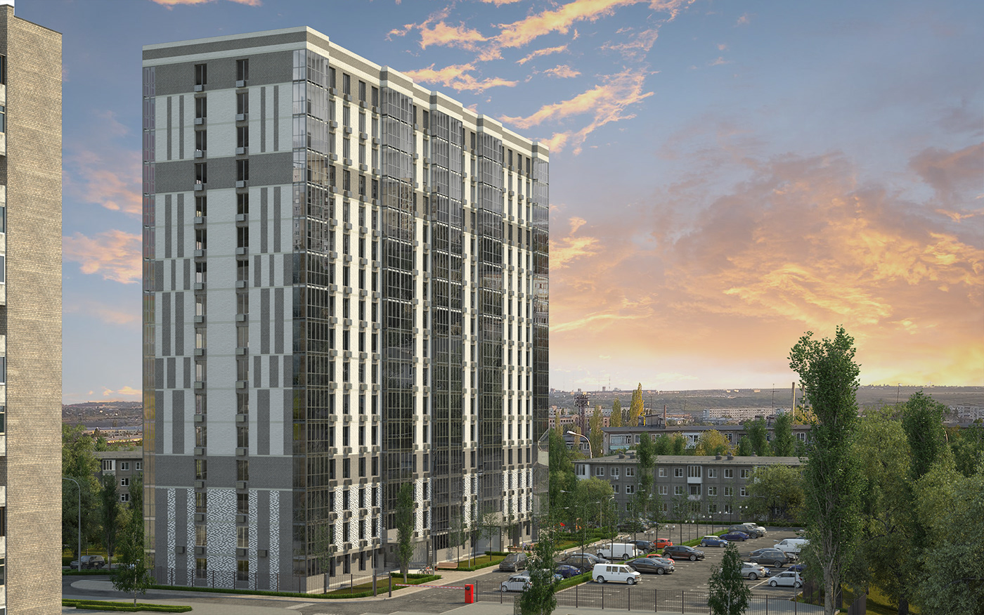 Anastasiya Gushchina丨公寓建筑丨Жилищный комплекс в г. Волгоград-3