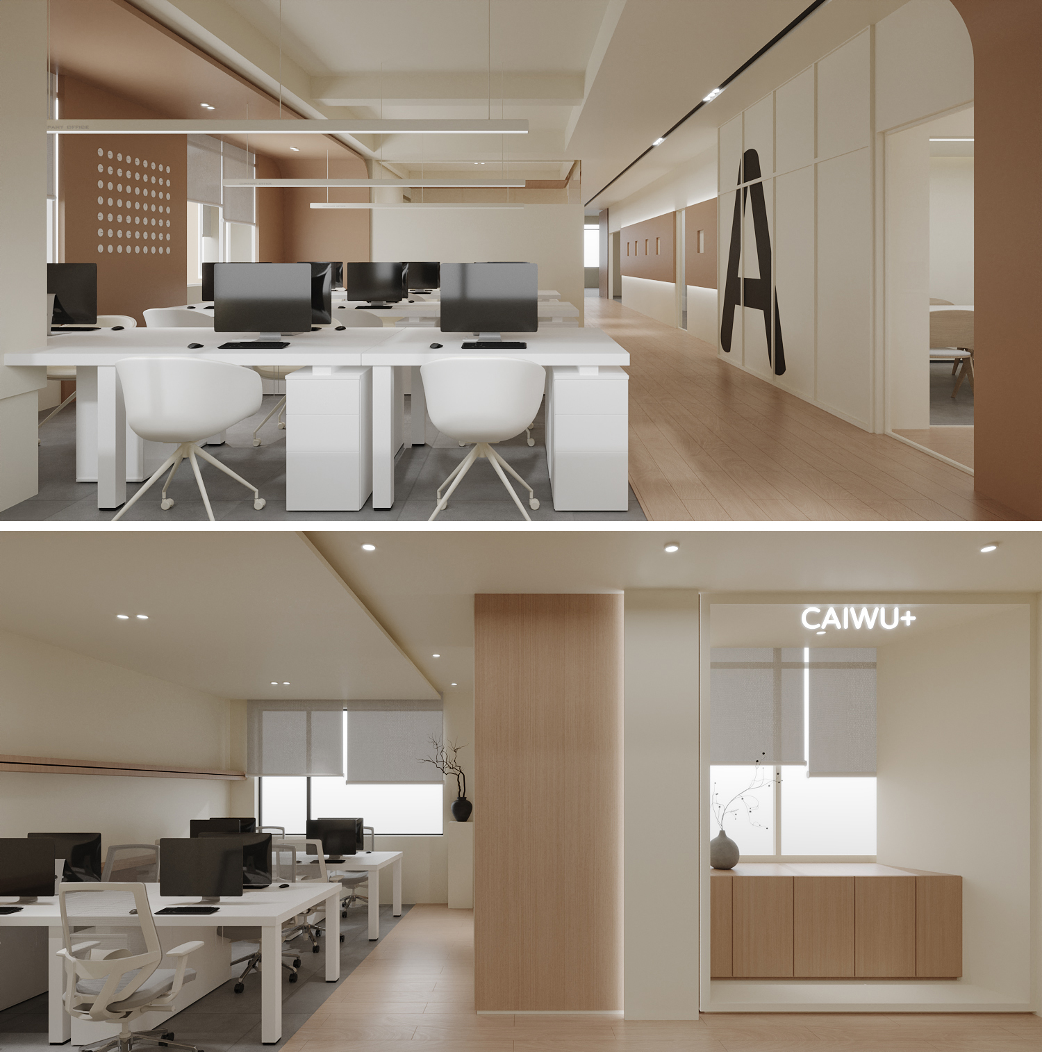 原木风办公室设计-8