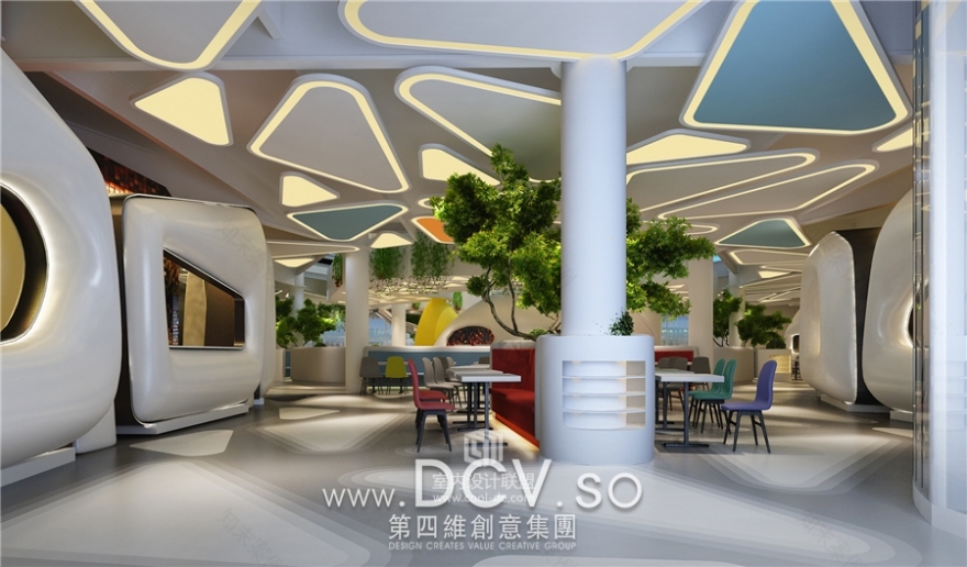 西安独一无二的美食餐厅设计-饥饿12点小吃城(摩尔中心店)-42