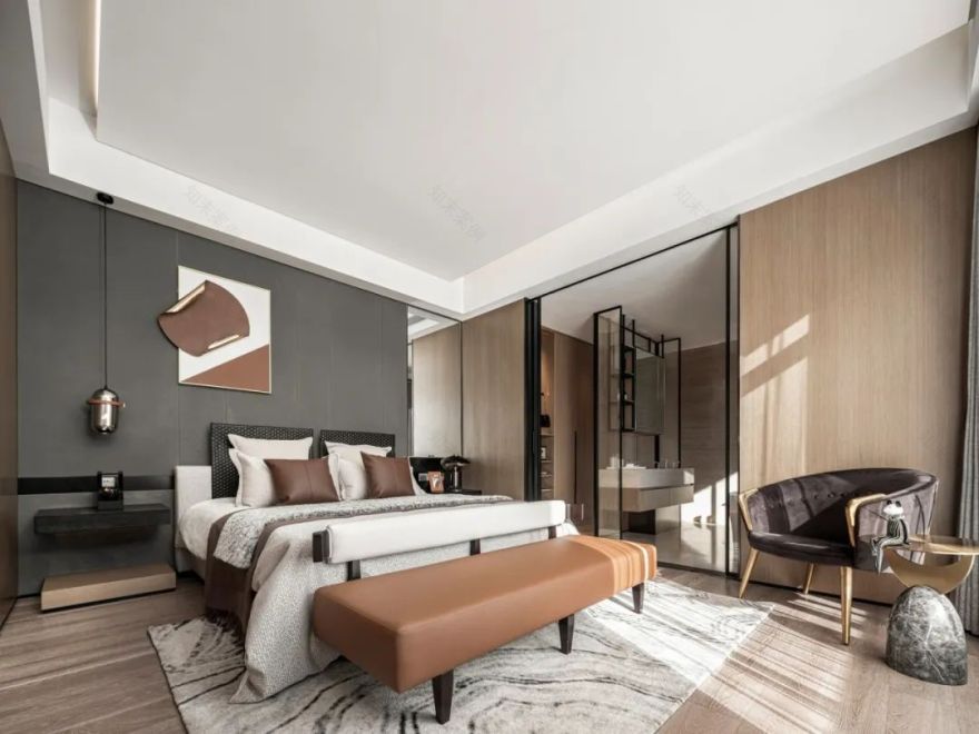 卧室背景墙设计丨中国唐山丨业之峰-61