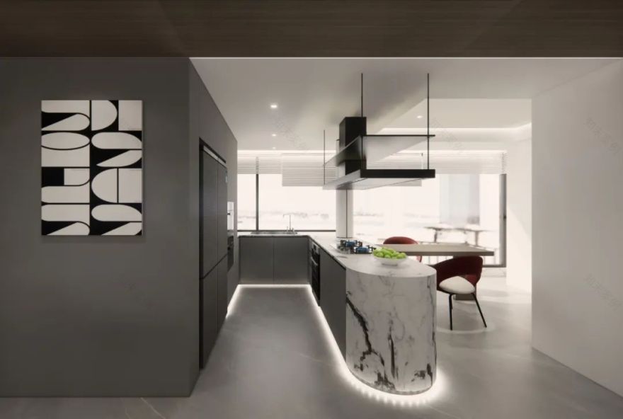 龙湖天钜 114㎡优雅白夜空间丨中国温州丨苏尔孝团队-9