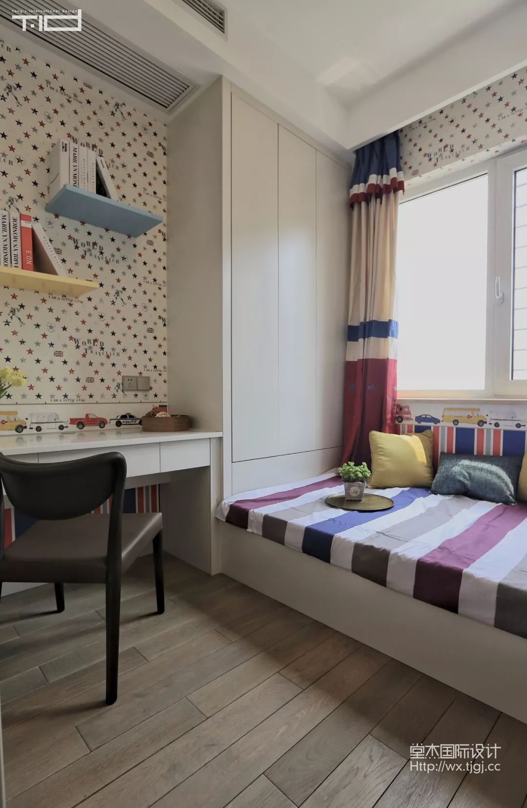 无锡现代简约家居，色彩跳跃打造舒适空间-68