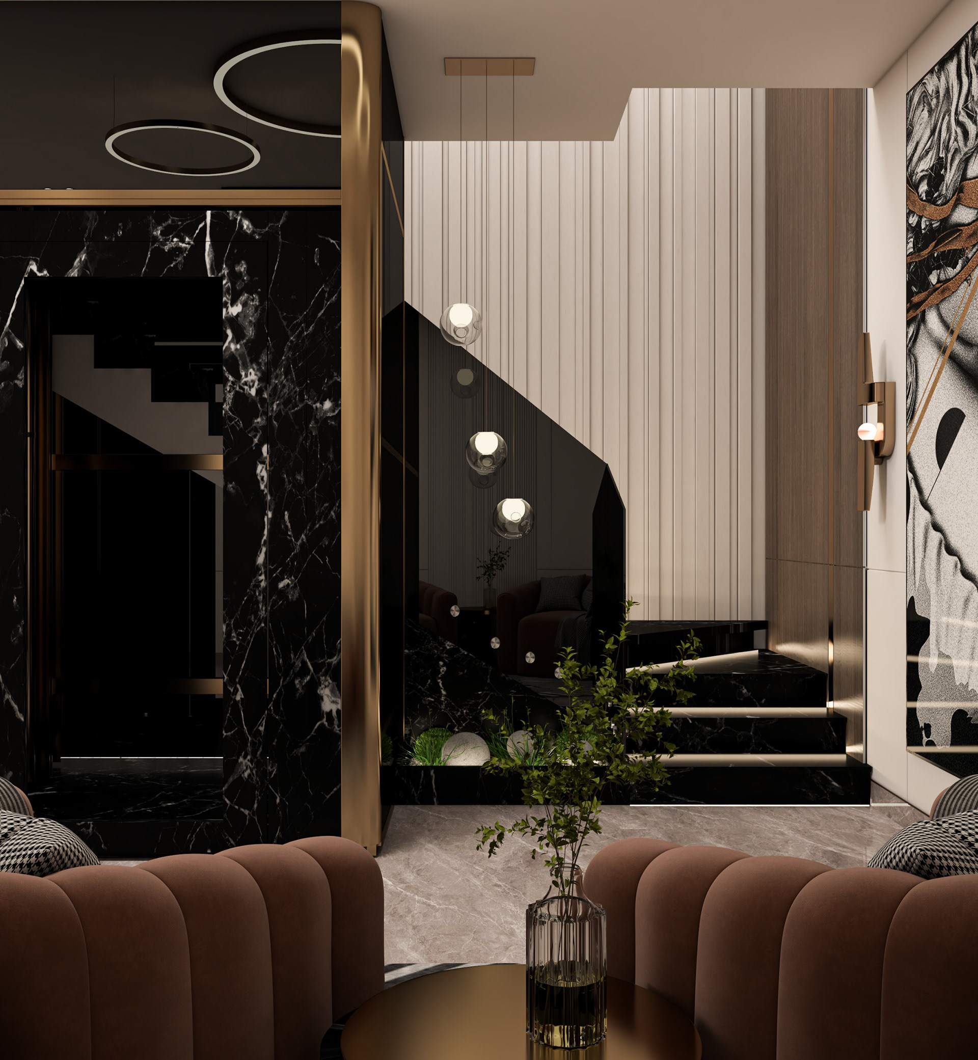 Livingroom & Corridor 室内设计丨埃及丨Elite interiors-9