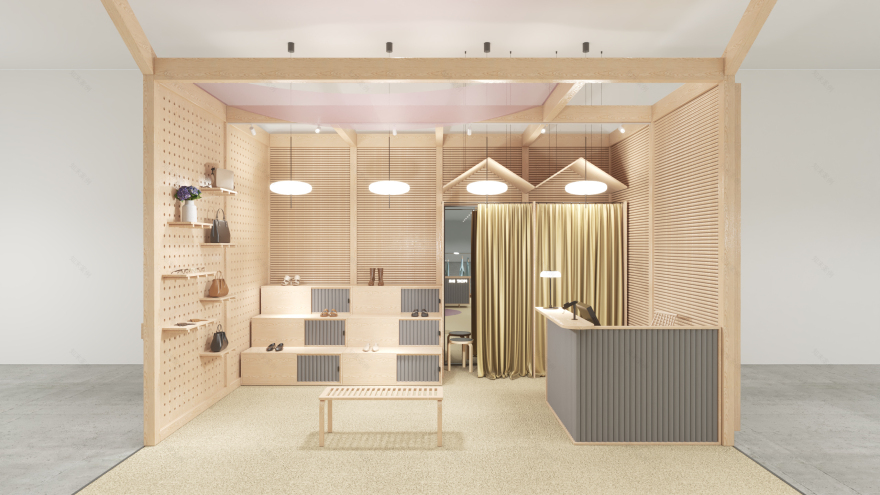 莫斯科木质品牌店 | 宁静空间的营造-11