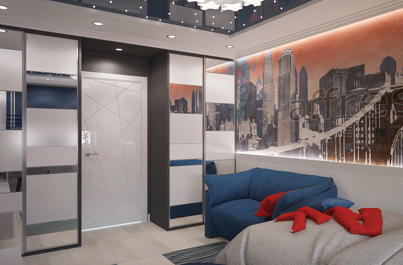 60平米现代风格家庭公寓设计项目丨俄罗斯莫斯科丨INTERIO设计工作室-21