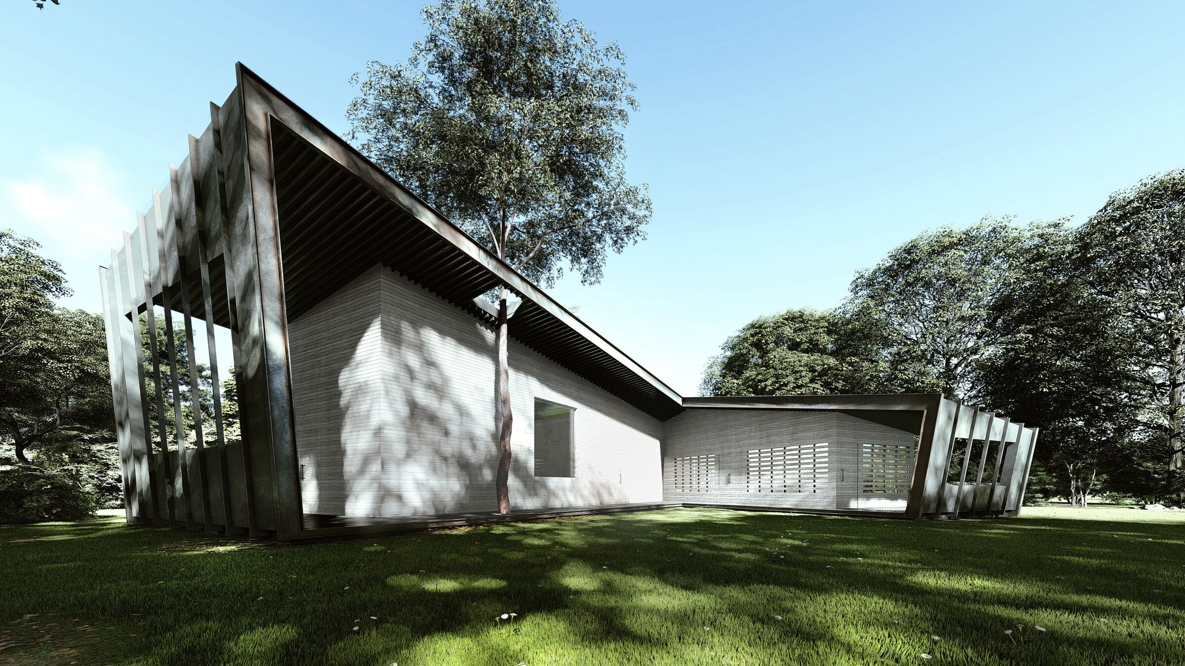 三角形的独立别墅 · Heram Architects 的绿色温室设计-15