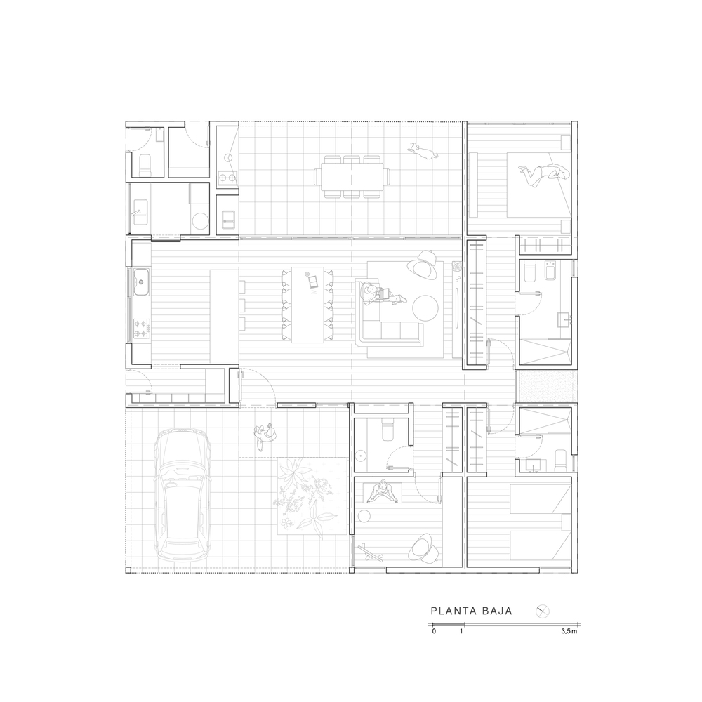 阿根廷 Campana 的现代极简黑立方住宅丨Prisma Arquitectura-15