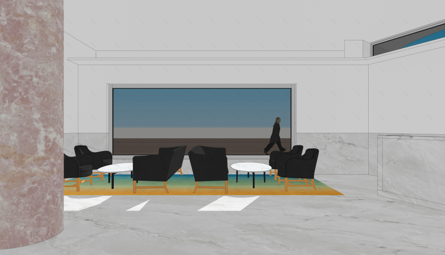 美术培训画室接待厅设计-11