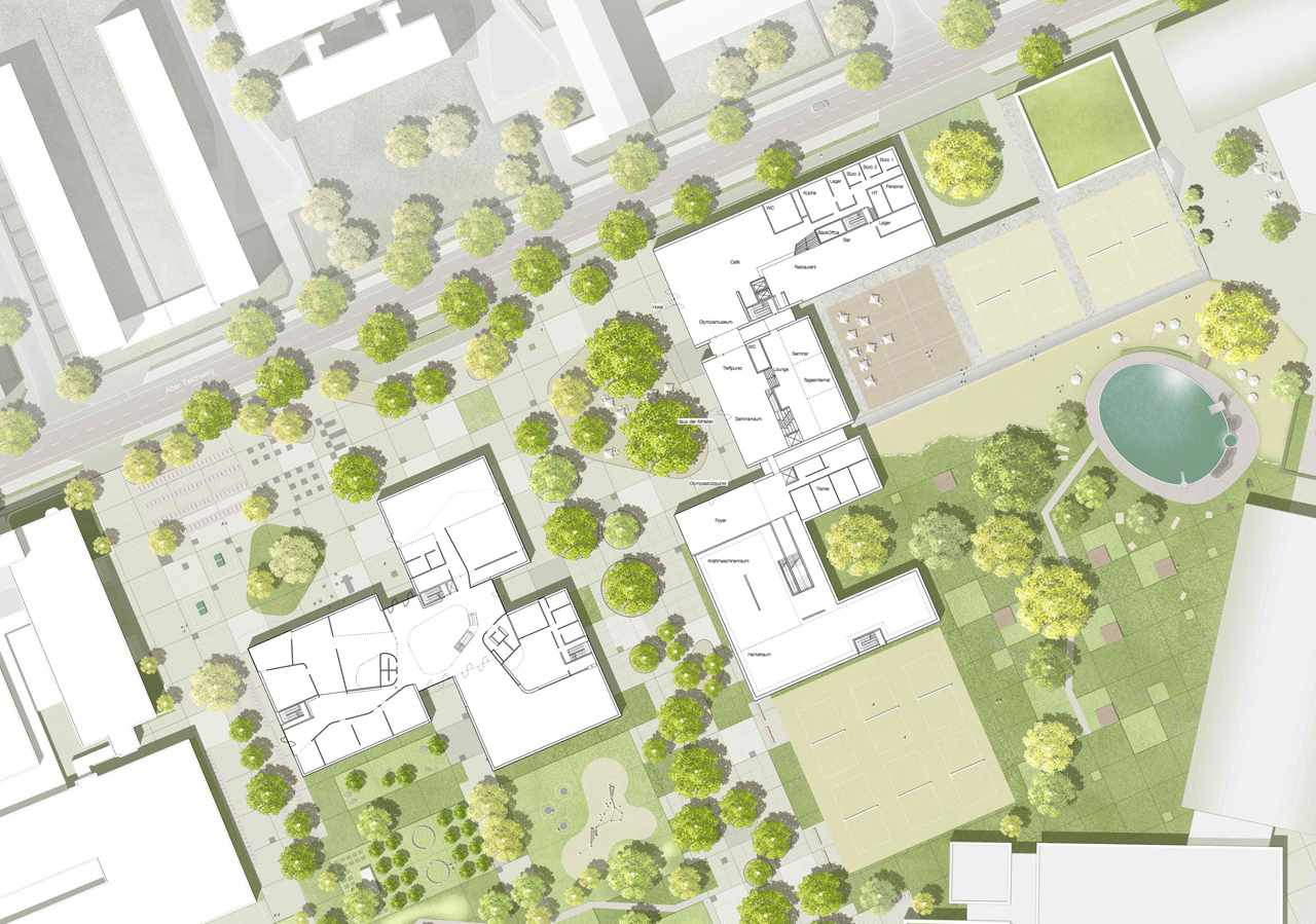 Wettbewerbsverfahren städtebauliche Studie Olympiastützpunkt/Schule Alter Teichweg in Hamburg Dulsberg : Andreas Heller Architects & Designers-37