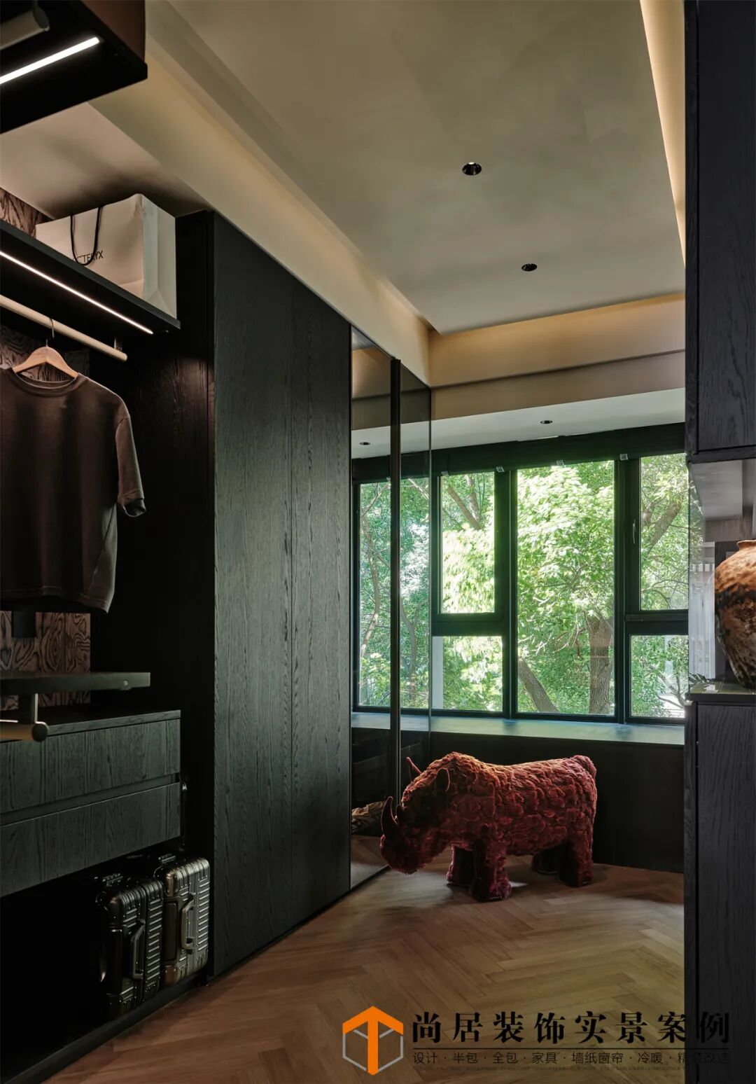 尚居实景案例丨60w打造出的140平暗调空间丨中国南京丨尚居装饰-43