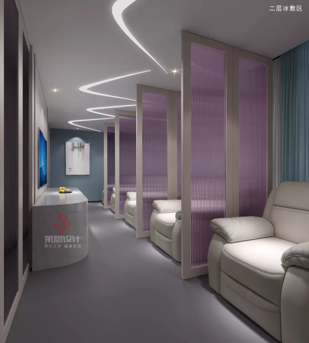 梦幻粉蓝,上海医疗美容医院设计诠释女性美-37