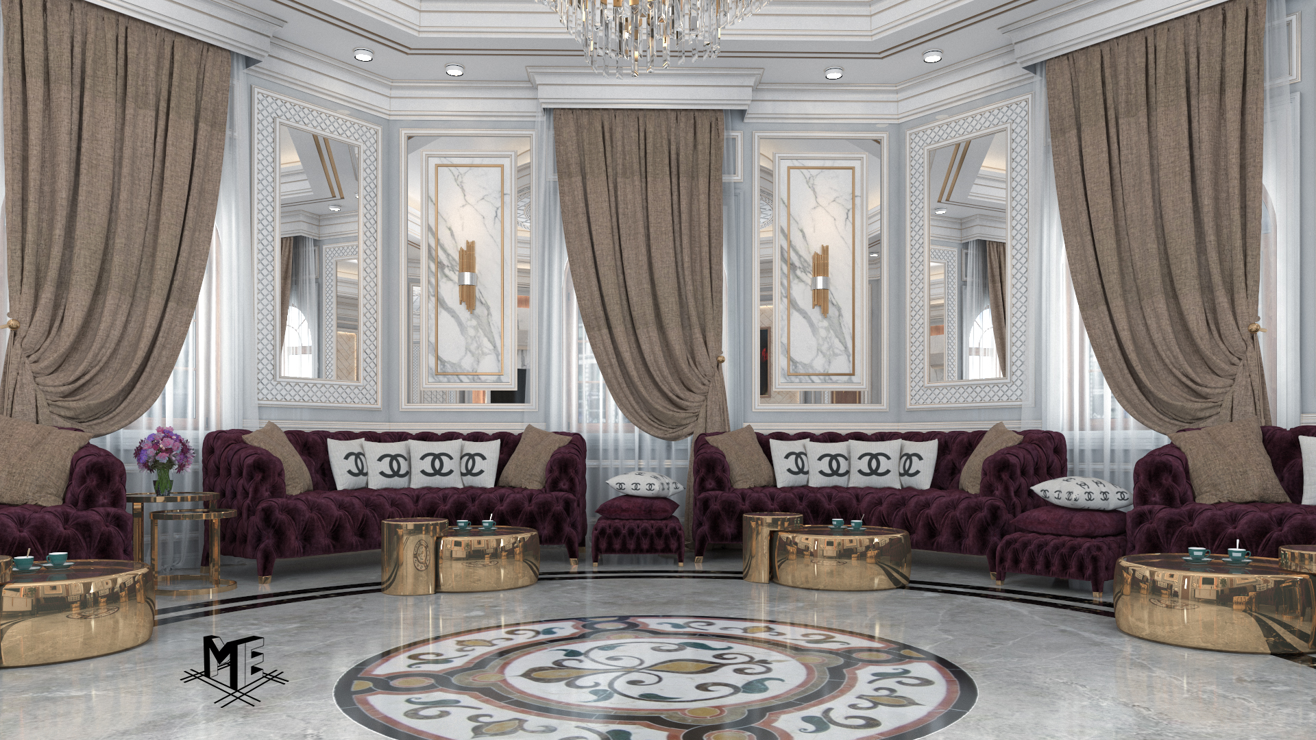 Neoclassic Women majles 室内设计-5