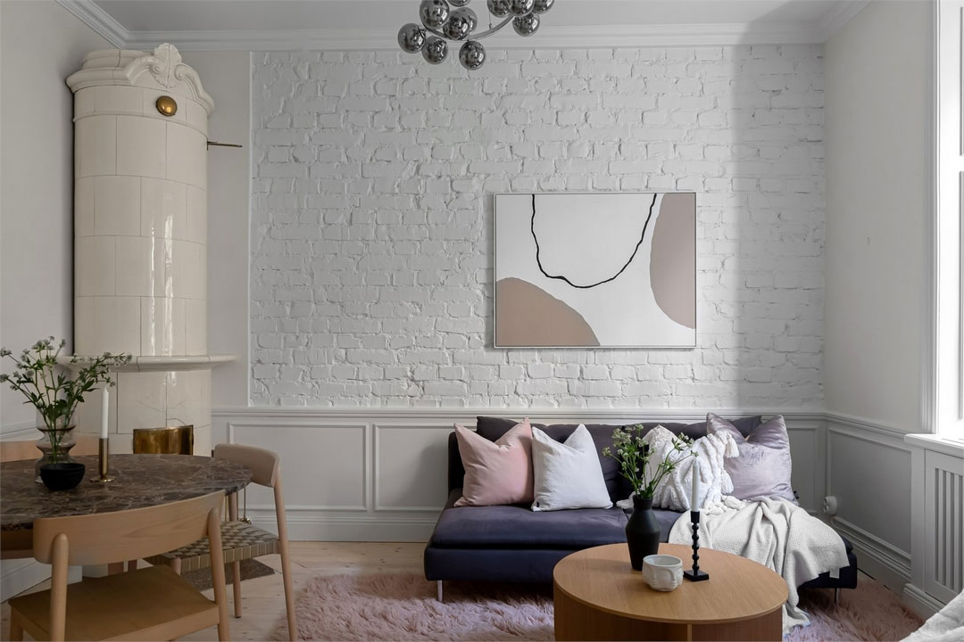 斯德哥尔摩白色砖墙公寓，混搭风格魅力十足-4
