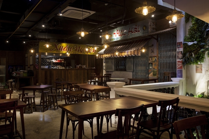 复古韵味 | 越南胡志明市的“第十二美食街”餐厅设计-13