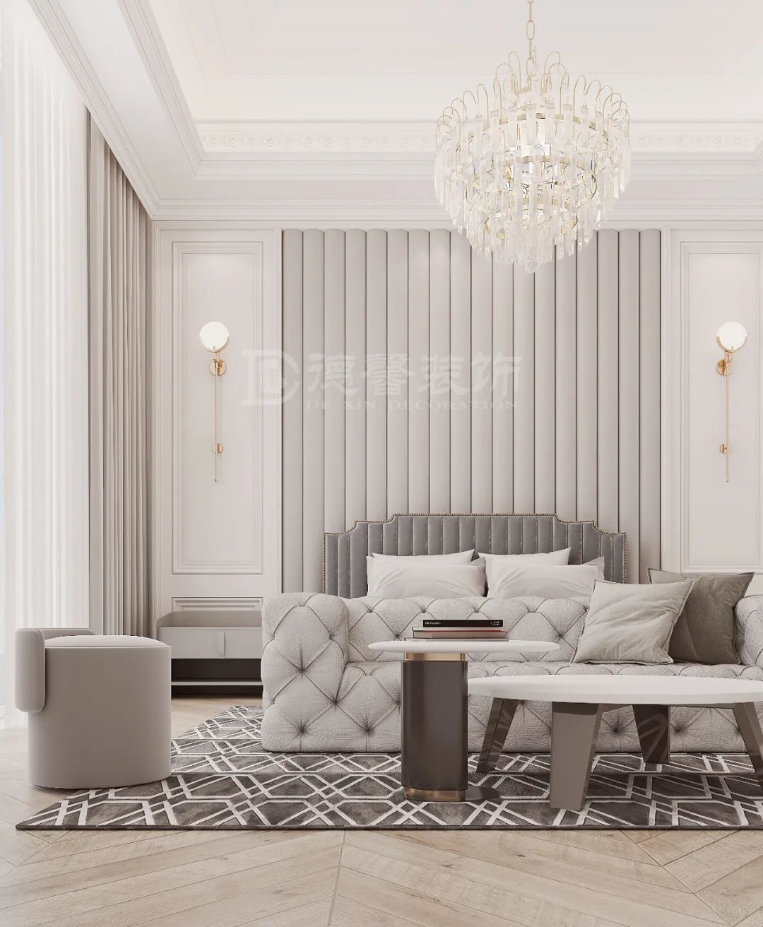 现代法式别墅设计，打造丰富空间层次-65