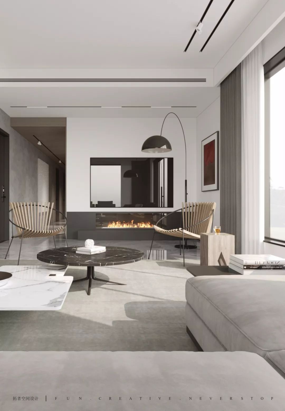 绍兴融创越州府现代大平层 | 双倍空间，大胆用色-17