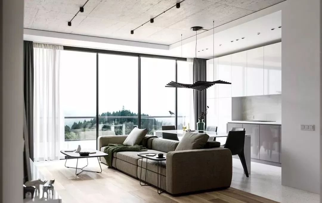 知性优雅现代公寓，以灰色为主调的 74.1m²精致空间-6