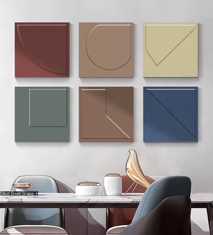 实物装置画抽象客厅玄关山峦装饰画-6