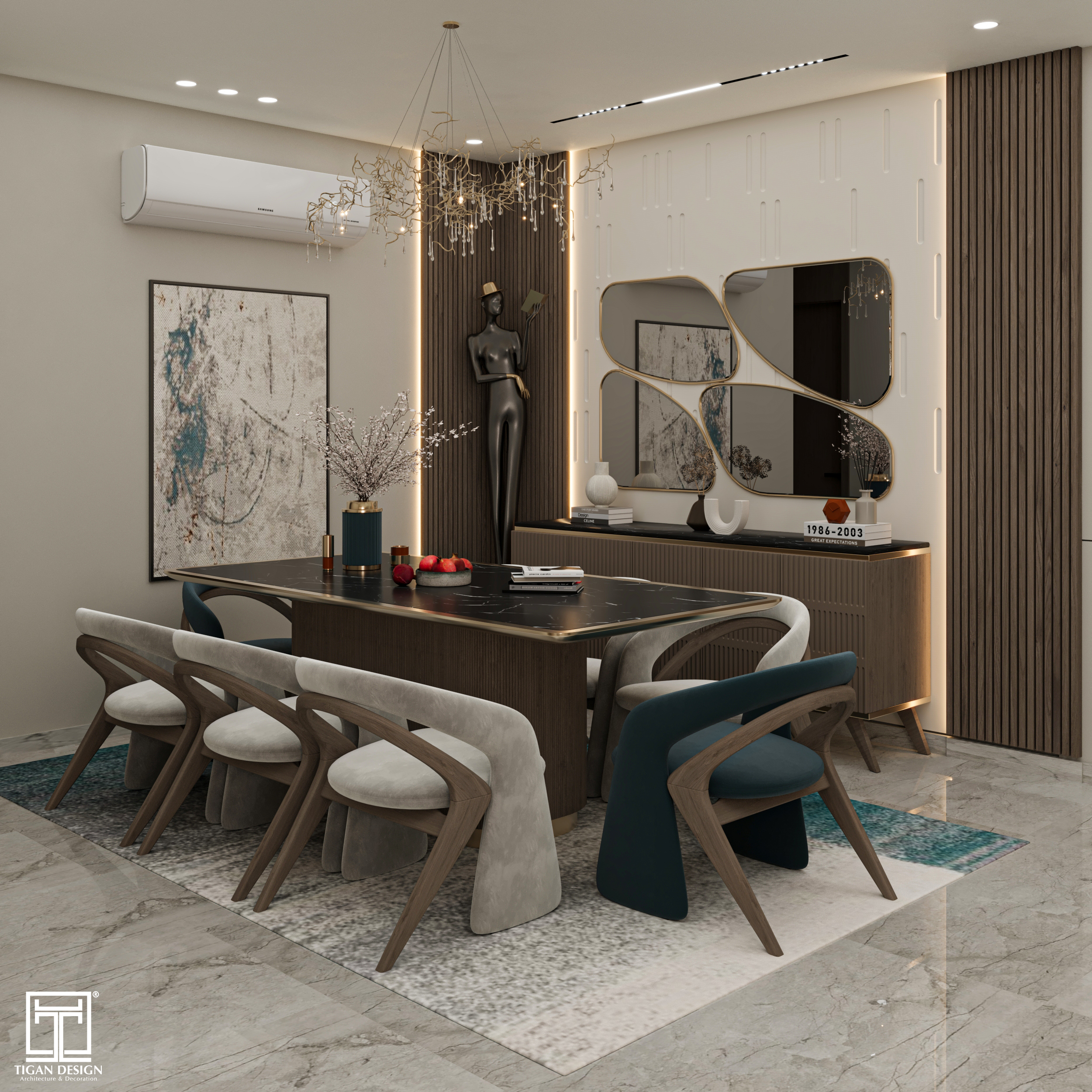 现代奢华接待空间-12