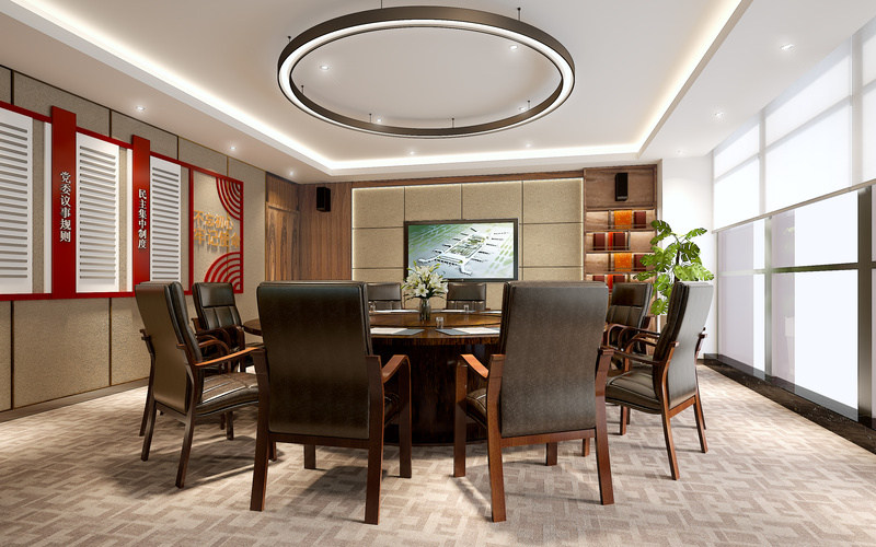 天文弘装饰打造党建办公室新典范-16