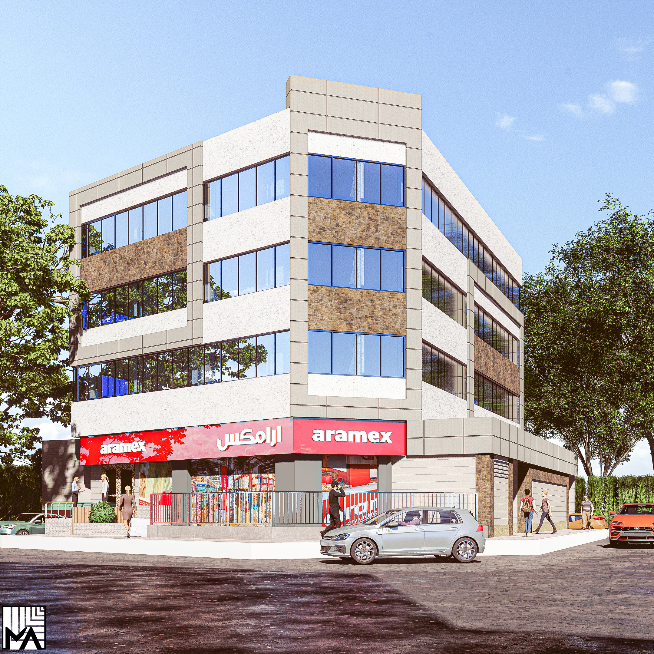 Maadi office building elevation redesign-0
