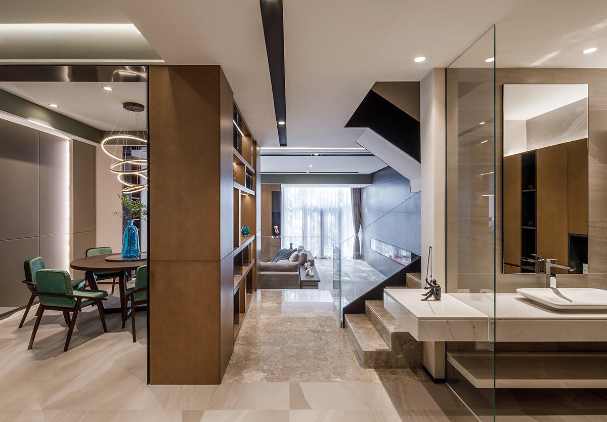 光影·Blues·南京颐和南园联排别墅的现代舒适设计丨中国南京丨胡飞-11