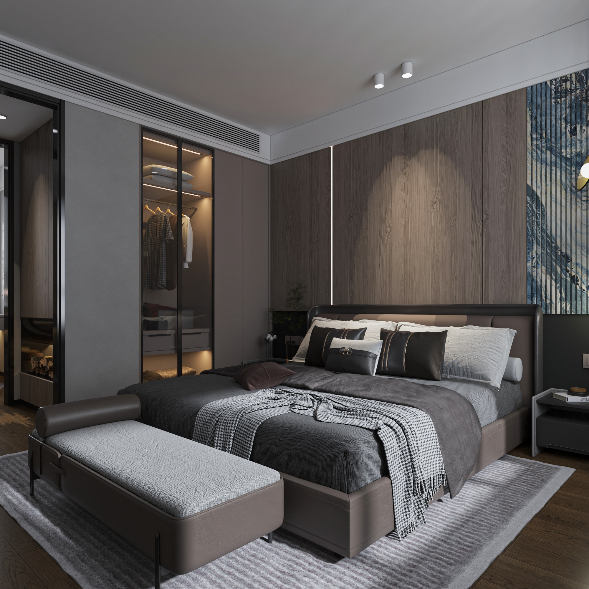 沈阳华发中东首府127㎡样板间现代轻奢设计-9